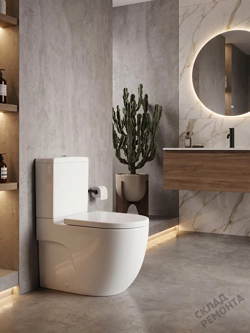 Фото Унитаз напольный Roca Meridian Comp 342248000 купить в Южно-Сахалинске: цена, описание, фото. Интернет-магазин 1