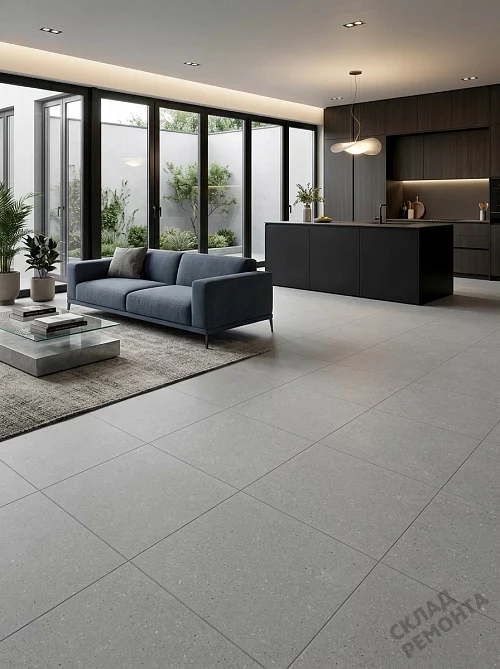 Фото Керамогранит матовый Gracia Ceramica Тренд серый 400*400*7 – купить в Южно-Сахалинске: цена, описание, фото. Интернет-магазин 1