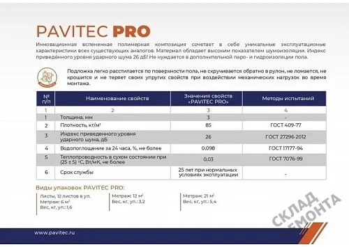Фото Подложка рулонная Pavitec Pro 3 мм под ламинат и паркет оранжевая – купить в Южно-Сахалинске: цена, описание, фото. Интернет-магазин 4