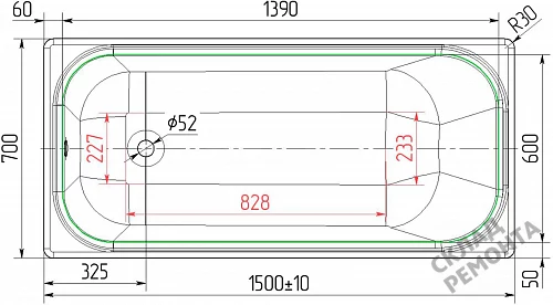 Фото Ванна чугунная Универсал Ностальжи 150*70  купить в Южно-Сахалинске: цена, описание, фото. Интернет-магазин 5