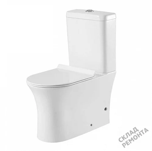 Фото Унитаз напольный Aquanet Roll-C 210764 безободковый купить в Южно-Сахалинске: цена, описание, фото. Интернет-магазин 7