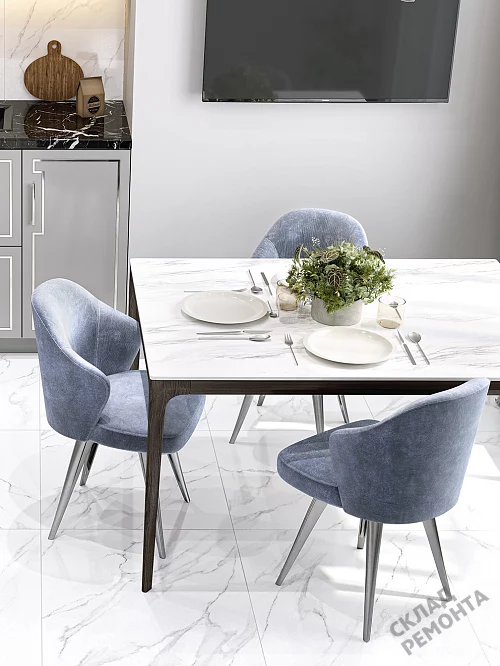 Фото Керамогранит лаппатированный Alma Ceramica Невада GFU6060NVD07L белый 600*600*9 – купить в Южно-Сахалинске: цена, описание, фото. Интернет-магазин 1