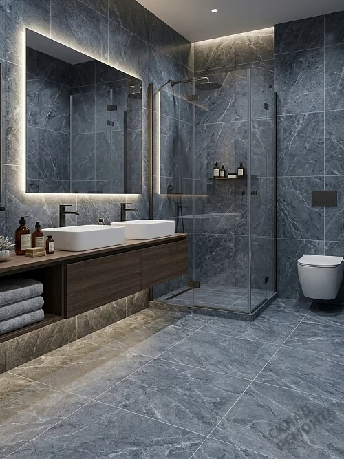 Фото Керамогранит матовый Diamond Ceramics Z66N26 серый 600*600*9,5 – купить в Южно-Сахалинске: цена, описание, фото. Интернет-магазин 1