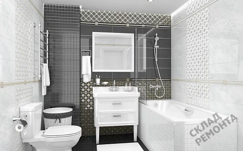 Фото Бордюр Laparet Royal AD\B484\60045 черный 63*600 – купить в Южно-Сахалинске: цена, описание, фото. Интернет-магазин 2