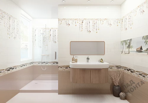 Фото Вставка Alma Ceramica Айленд DWA11ALD024 разноцветный 200*600 – купить в Южно-Сахалинске: цена, описание, фото. Интернет-магазин 3