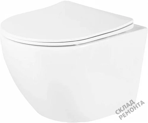 Фото Унитаз подвесной ODA Linkor-1025 (торнадо) безободковый купить в Южно-Сахалинске: цена, описание, фото. Интернет-магазин 3
