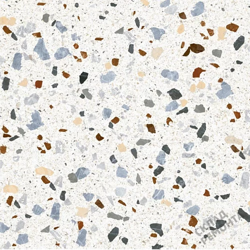Фото Керамогранит матовый Steppe Ceramics Chips White белый 600*600*9 – купить в Южно-Сахалинске: цена, описание, фото. Интернет-магазин 1