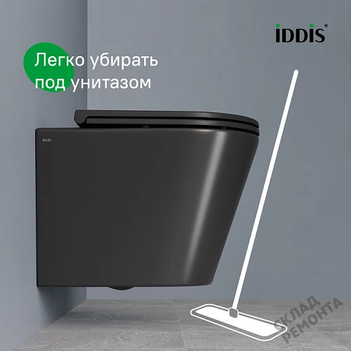 Фото Унитаз подвесной Iddis Калипсо CALR3BMi25 безободковый купить в Южно-Сахалинске: цена, описание, фото. Интернет-магазин 10