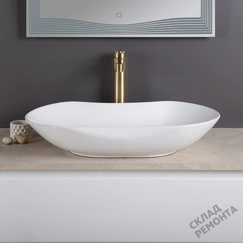 Фото Раковина накладная BelBagno BB1334, 66,5 см купить в Южно-Сахалинске: цена, описание, фото. Интернет-магазин 3