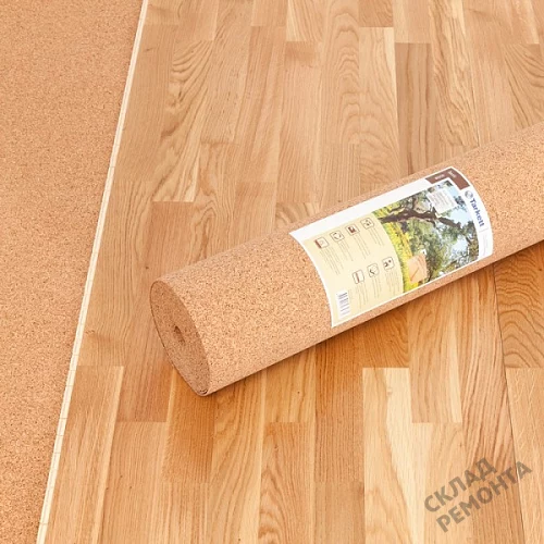 Фото Подложка рулонная Amorim пробковая, GO4CORK NATURE 2-5 мм под ламинат и паркет бежевая – купить в Южно-Сахалинске: цена, описание, фото. Интернет-магазин 6