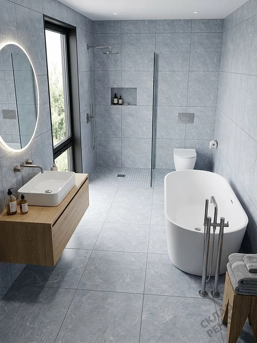 Фото Керамогранит матовый Diamond Ceramics Z66N06 серый 600*600*9,5 – купить в Южно-Сахалинске: цена, описание, фото. Интернет-магазин 1