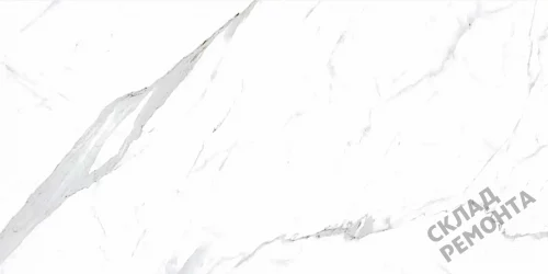 Фото Керамогранит матовый Steppe Ceramics Statuario White белый 600*1200*10 – купить в Южно-Сахалинске: цена, описание, фото. Интернет-магазин 2