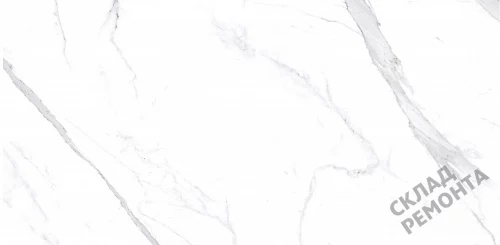 Фото Керамогранит матовый Steppe Ceramics Statuario White белый 600*1200*10 – купить в Южно-Сахалинске: цена, описание, фото. Интернет-магазин 1